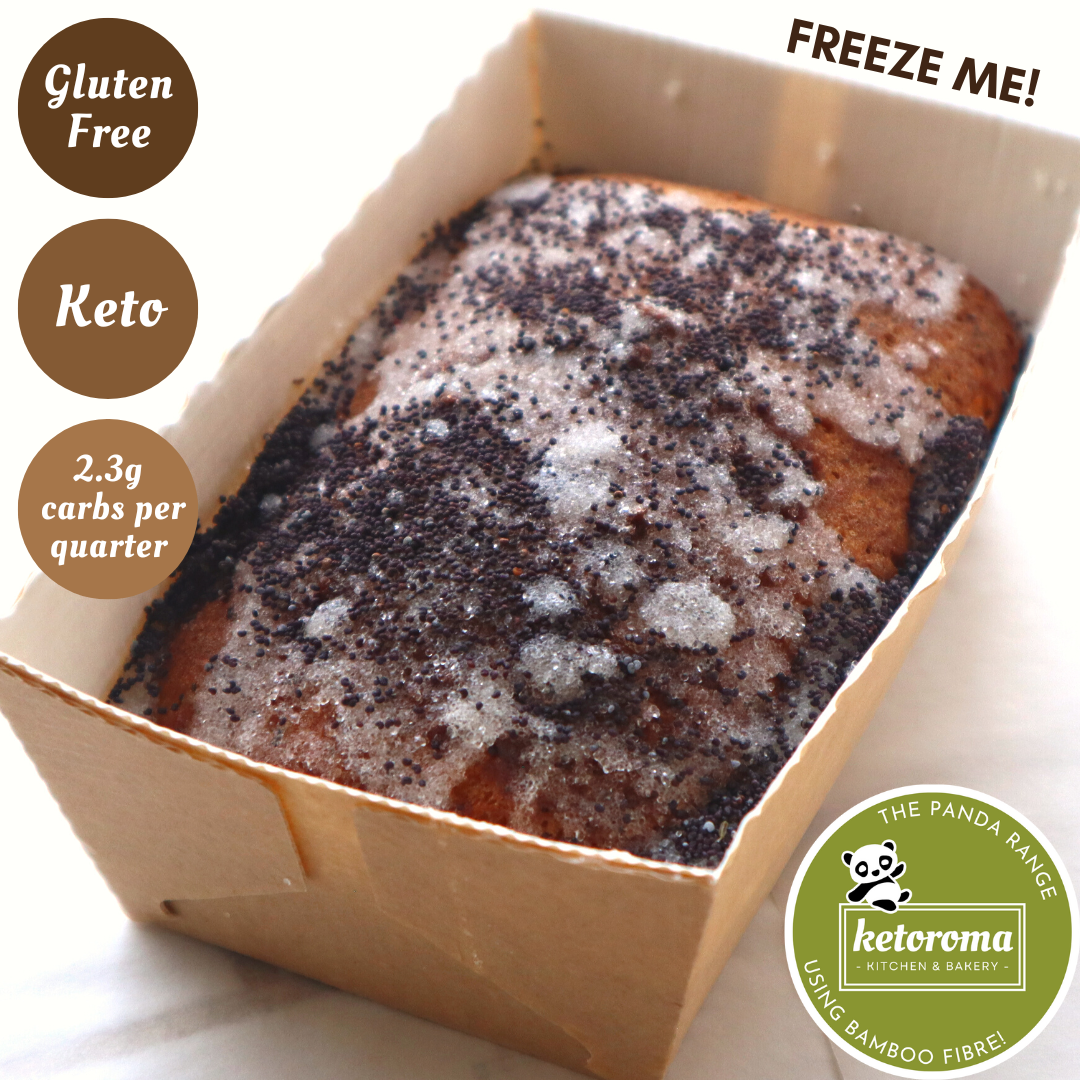 Keto Lemon Poppy Seed Cake Slab: NEW 'Panda' Recipe! (220g)