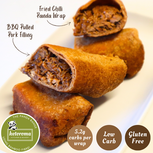 Pulled Pork Chimichangas: Fried Wraps with Soured Cream Dip (2 wraps)